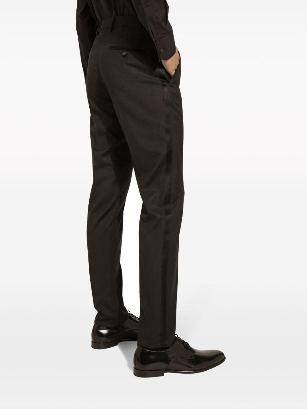 contrasting lapels two-piece suit - 7