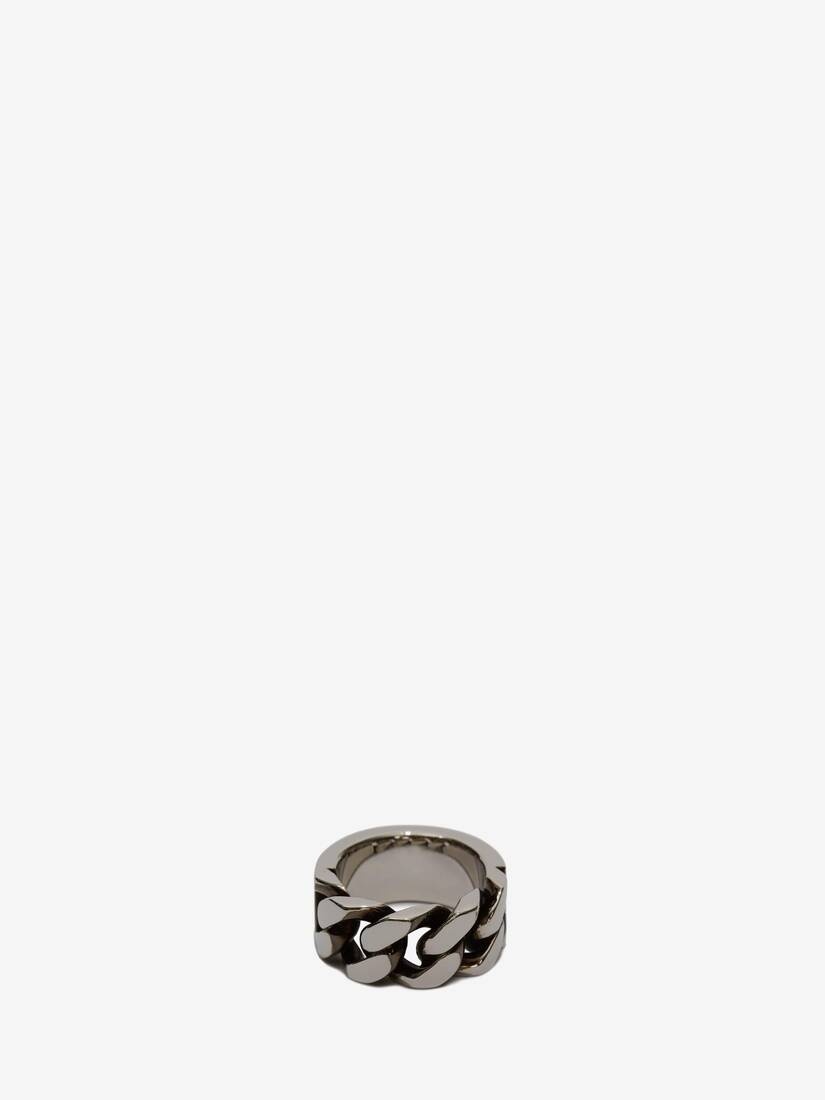 Men's Chain Ring in Antique Silver - 3
