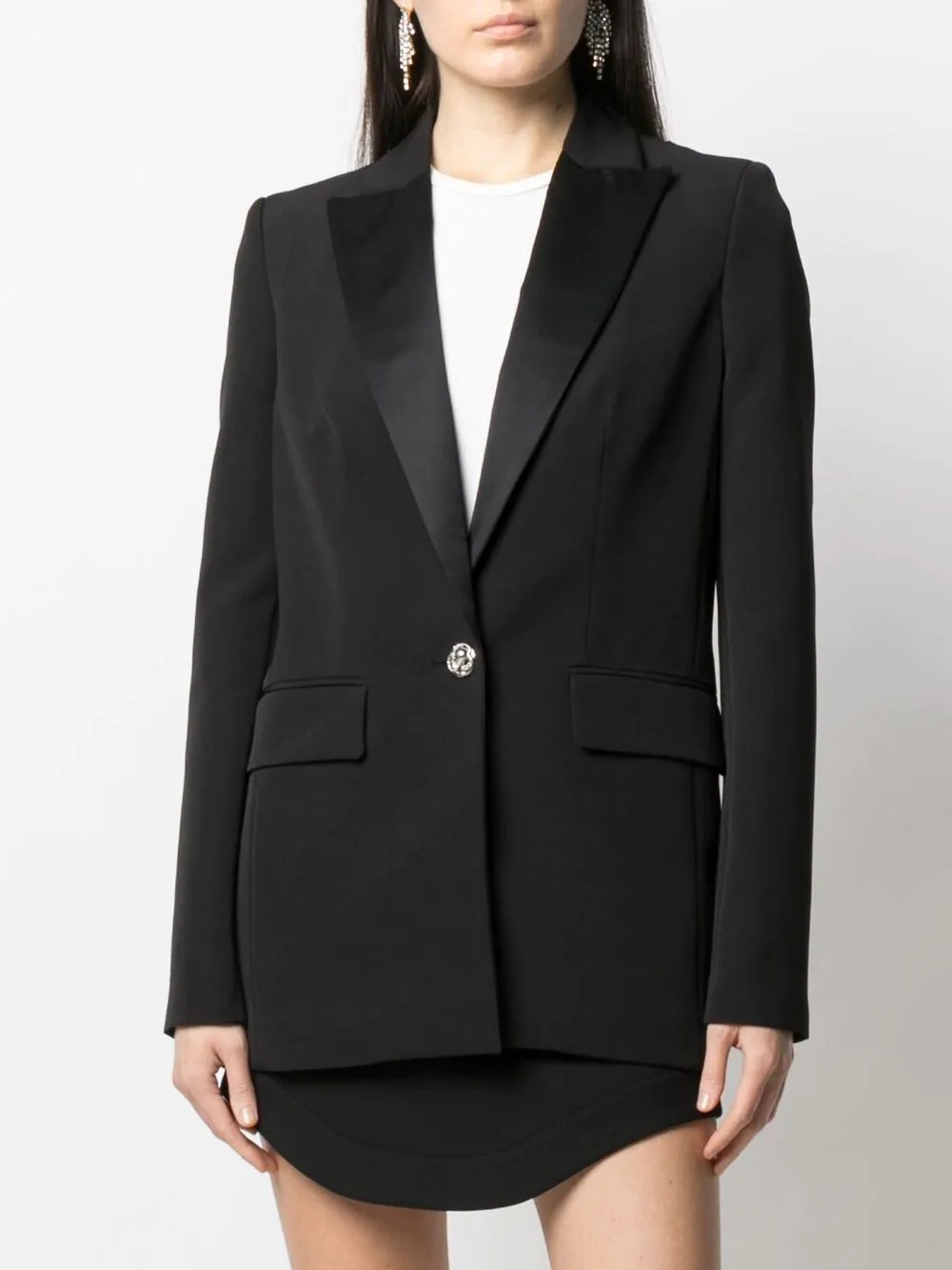 sequinned tiger single-breasted blazer - 3