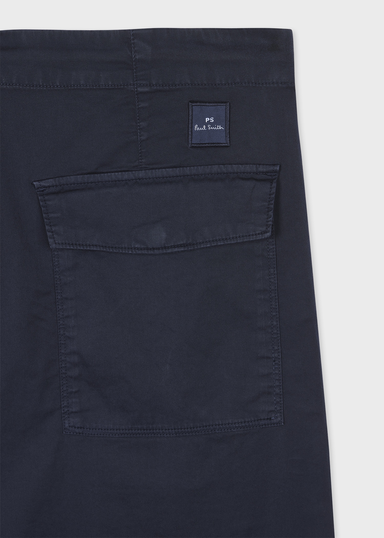 Navy Cotton-Sateen Drawstring Trousers - 2