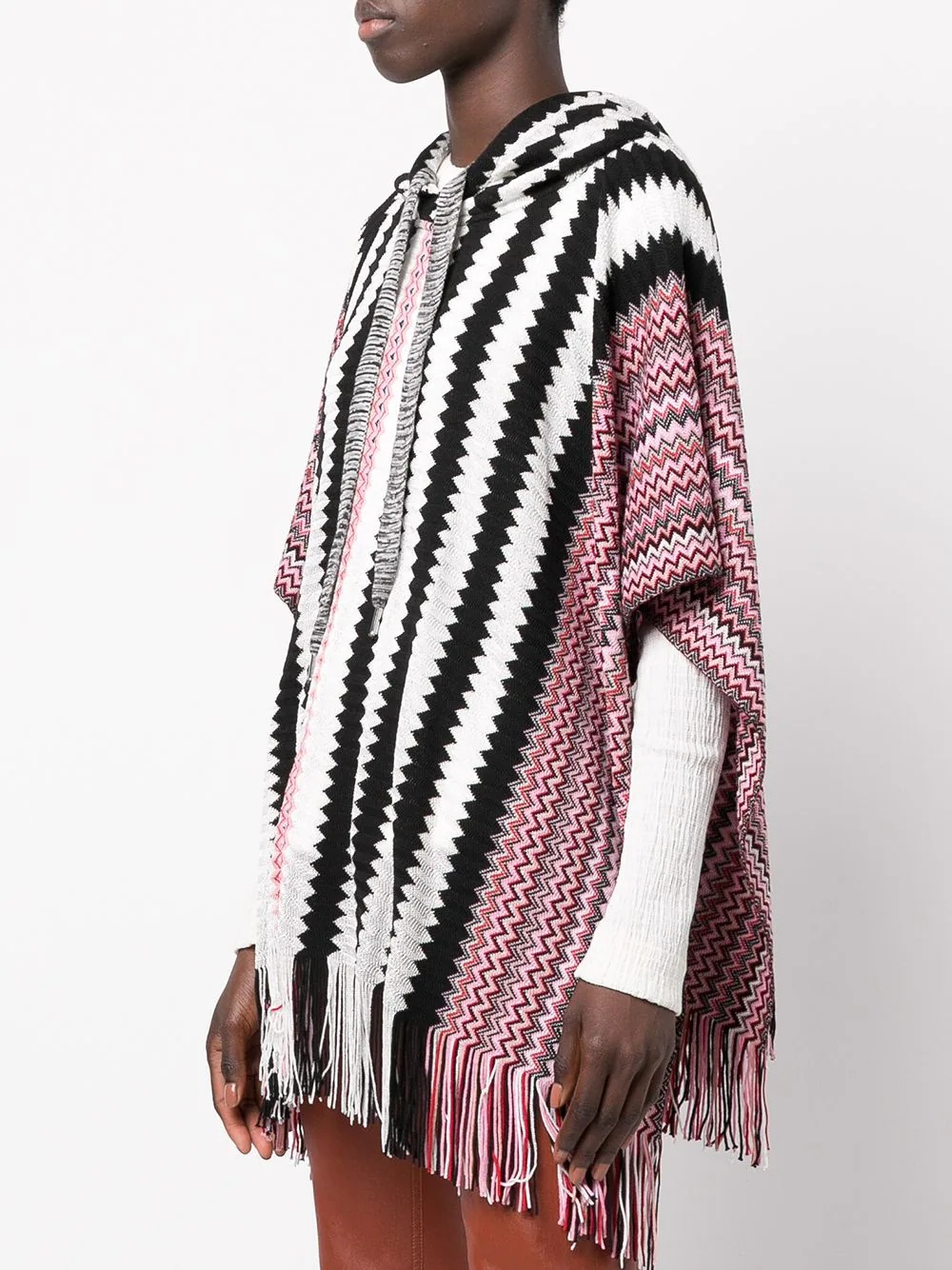 zigzag striped cape - 3