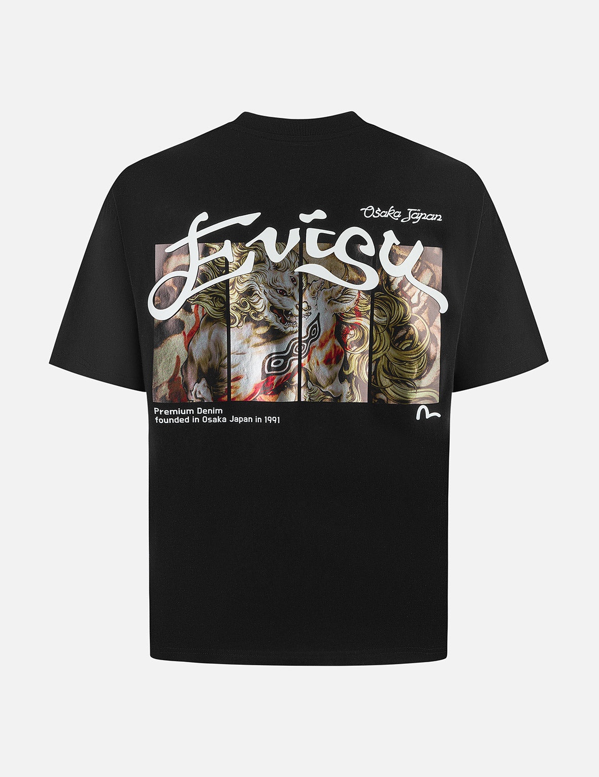 Hakutaku Seagull Print Relax Fit T-Shirt - 1