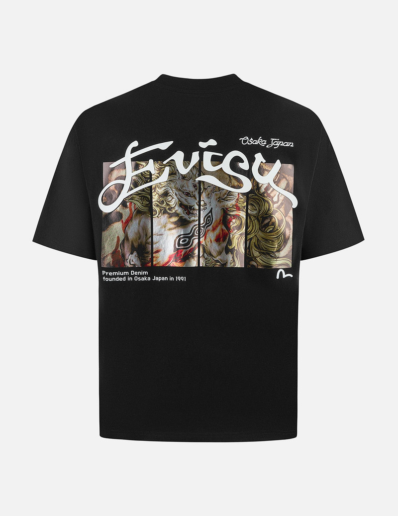 Hakutaku Seagull Print Relax Fit T-Shirt 1