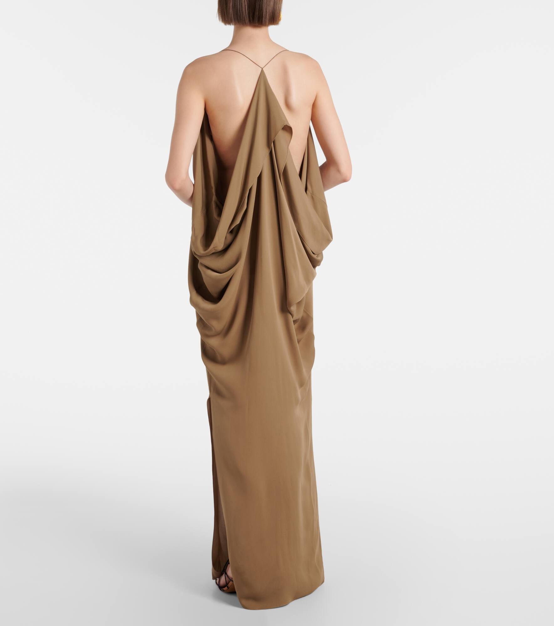 Dandora draped silk gown - 3
