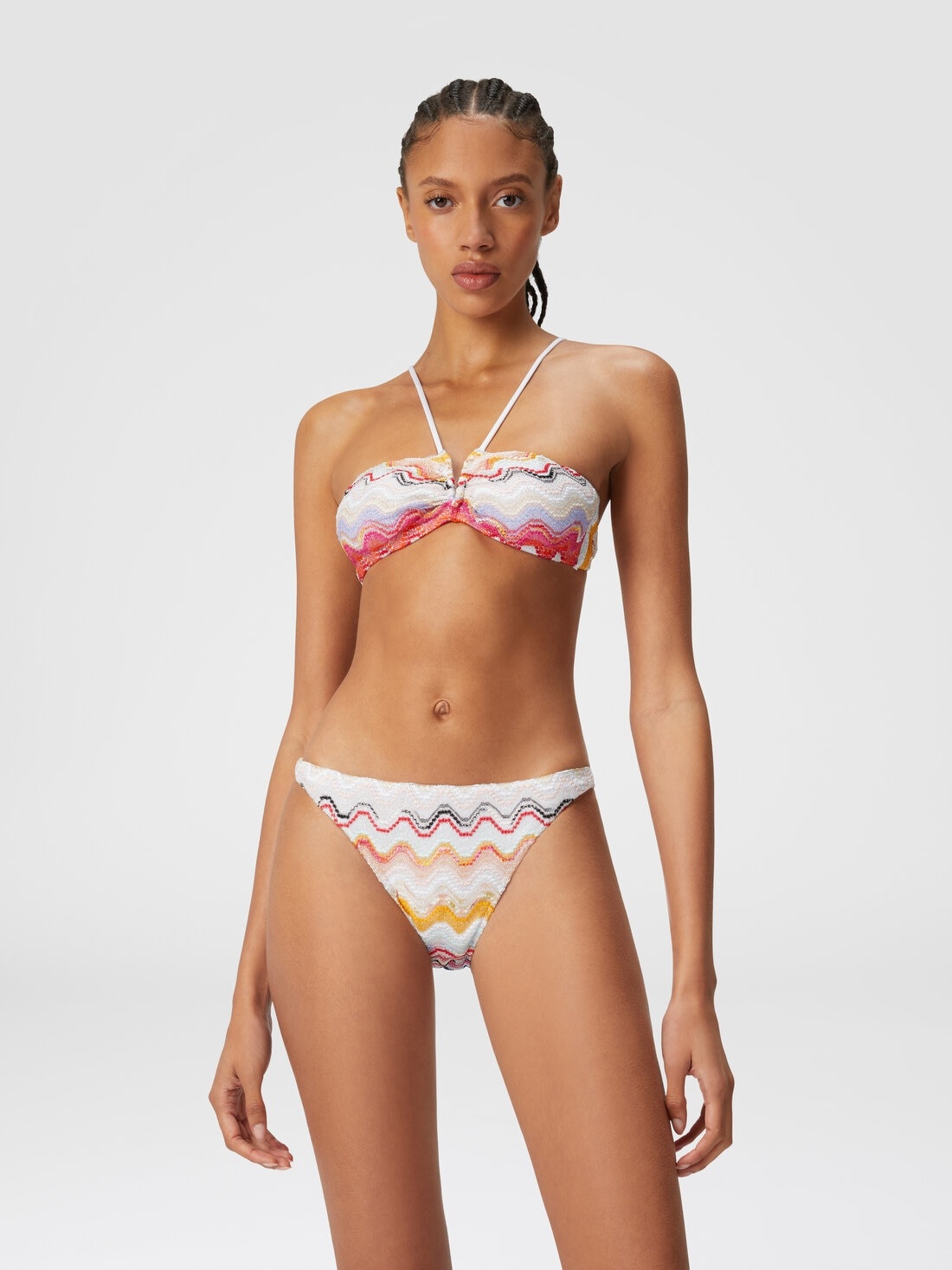Wave motif bikini with lurex - 2
