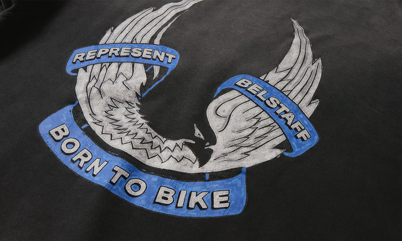 BELSTAFF X REPRESENT BORN TO BIKE HOODIE 8
