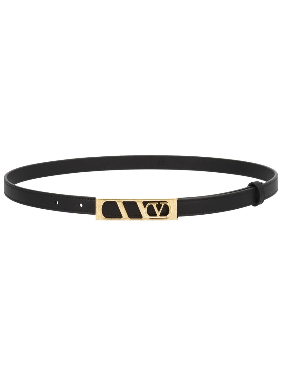 VLOGO SIGNATURE LEATHER BELT - 1