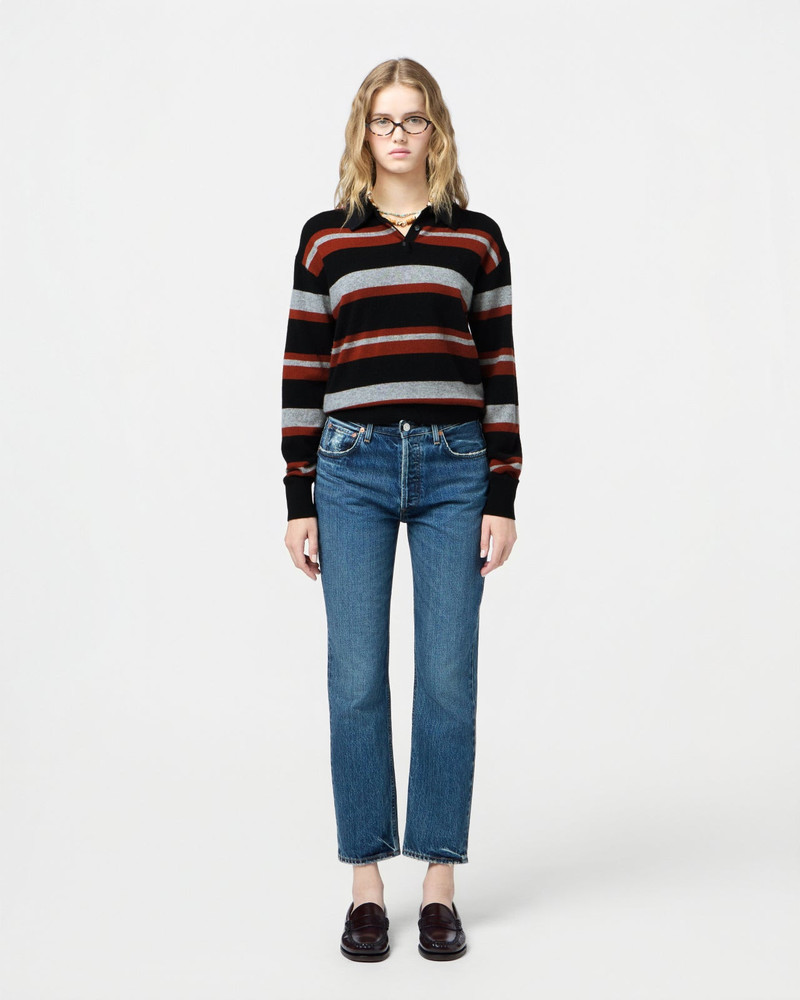 GUEST IN RESIDENCE Collegiate Stripe Polo outlook