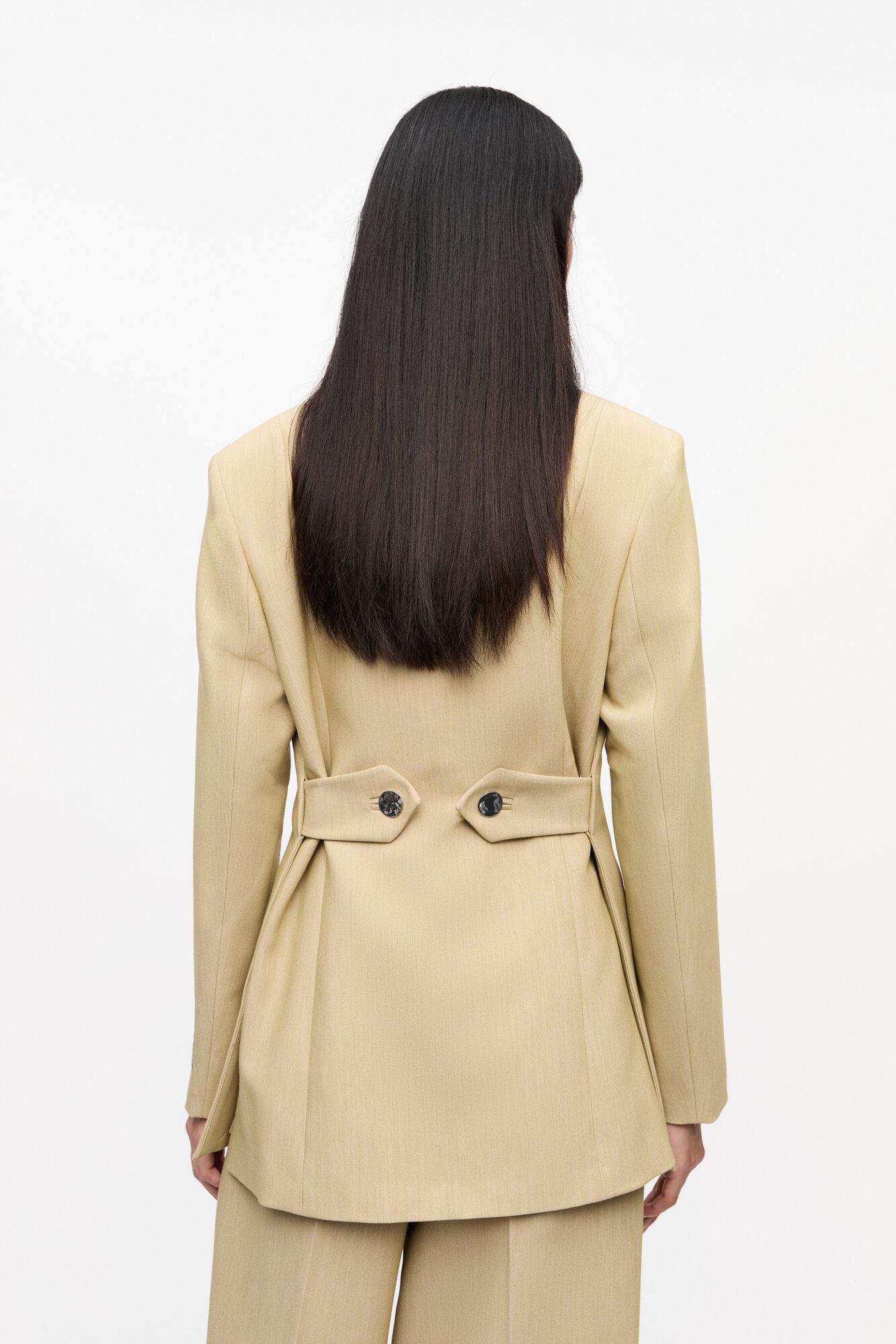 BEIGE TWILL SUITING BLAZER - 3