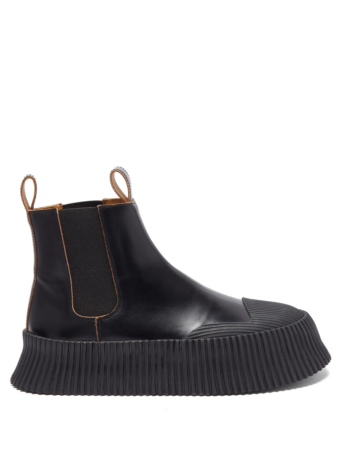 Ribbed-sole leather Chelsea boots - 1