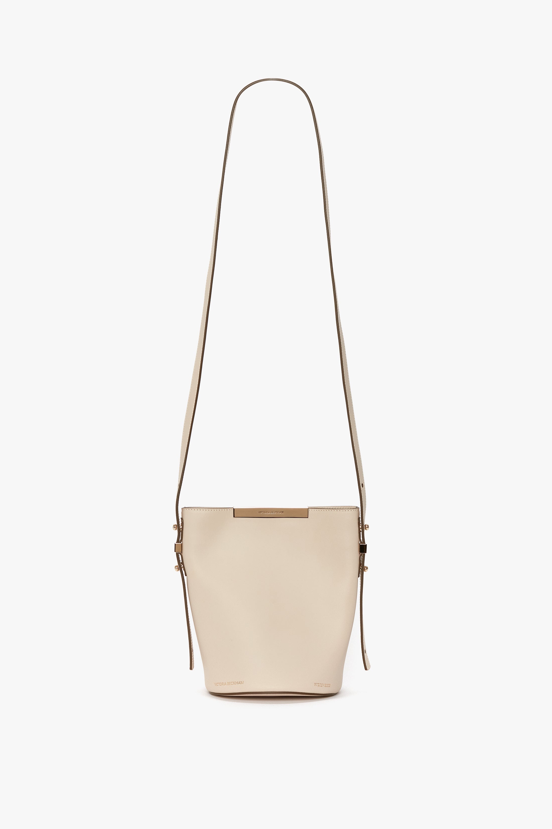 Mini Bucket Bag In Cream Leather - 1