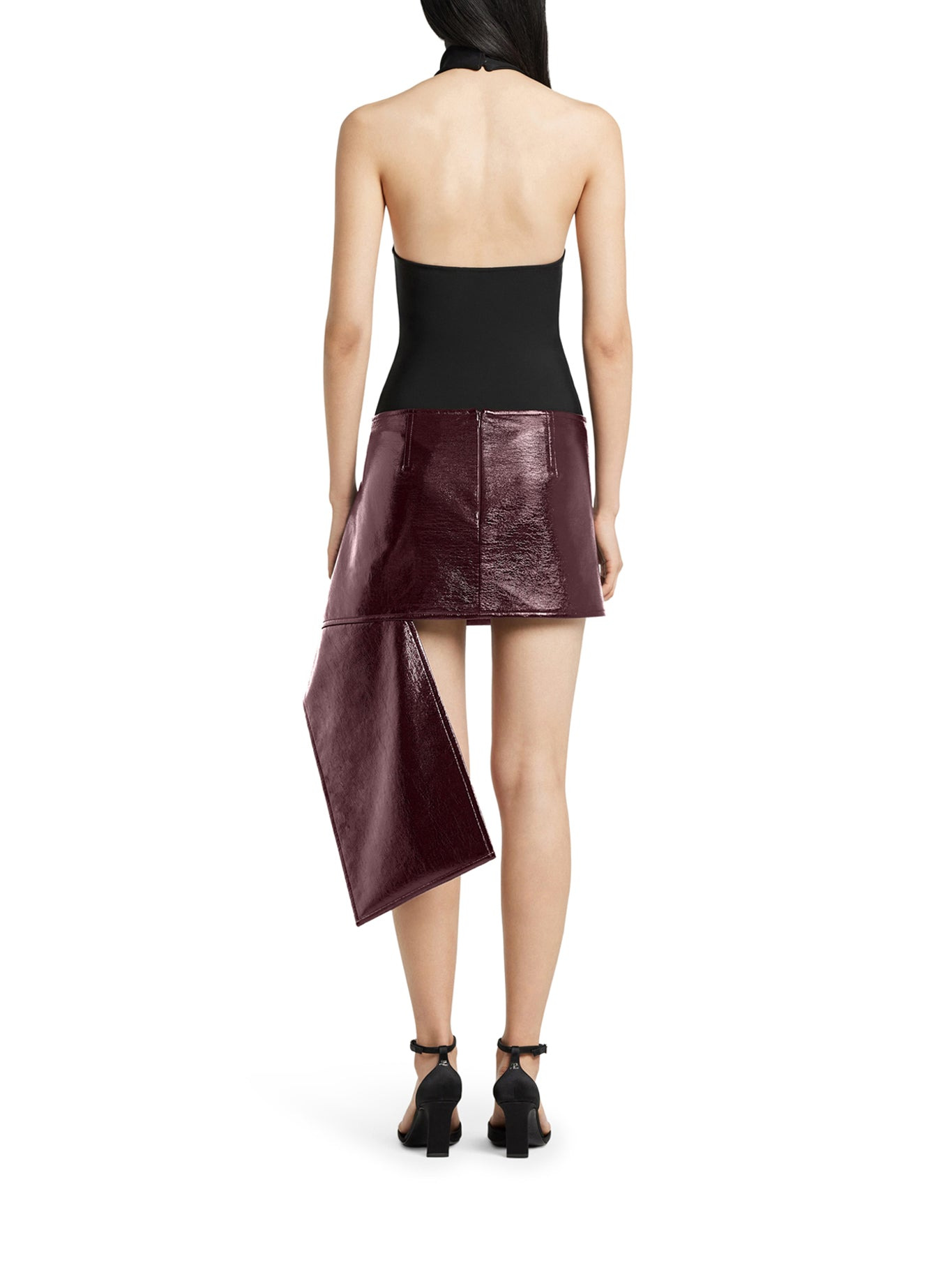 ASYMMETRIC VINYL MINISKIRT - 3