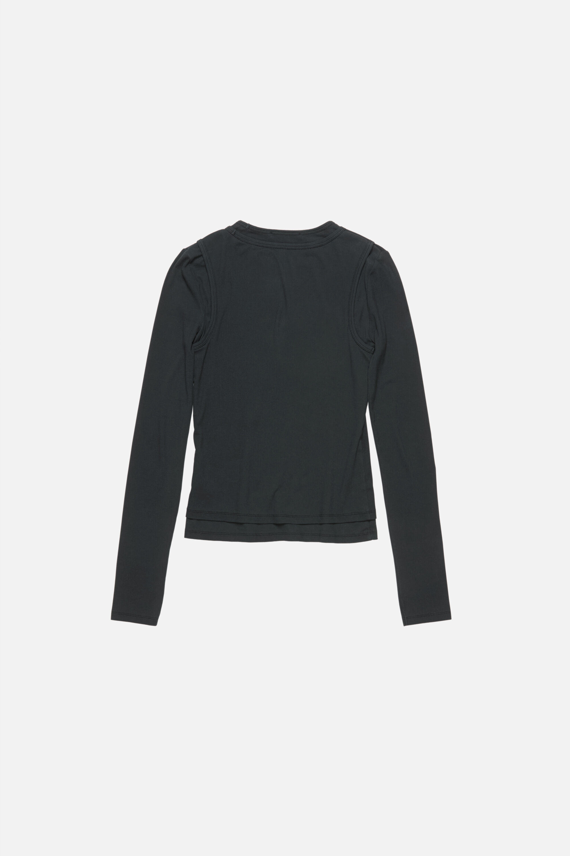 Layered long-sleeve t-shirt - Black - 7