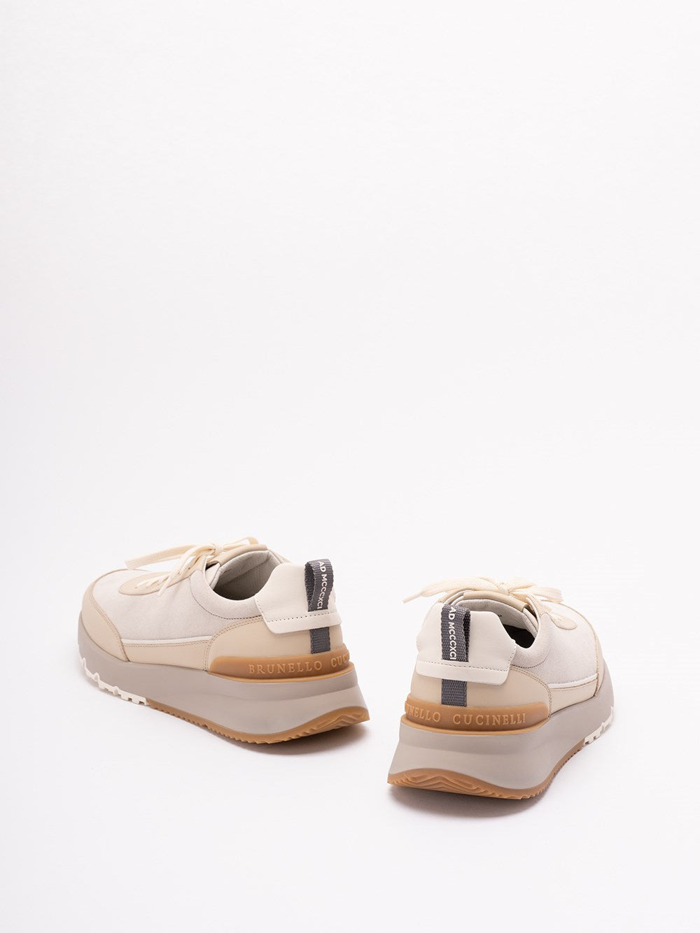 Brunello Cucinelli Men Suede And Calfskin Sneakers - 3