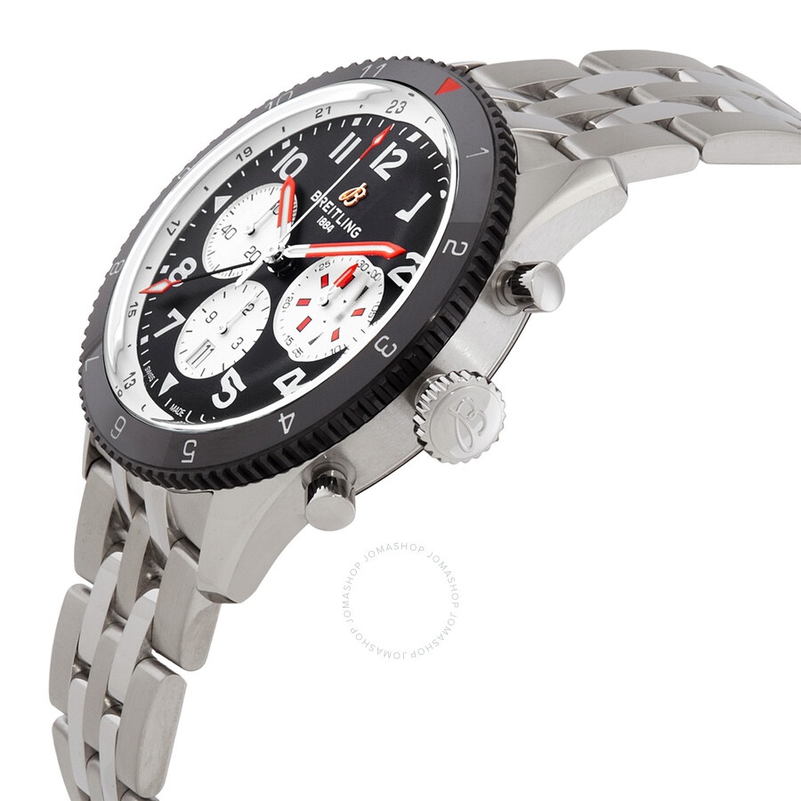 Breitling Super Avi Chronograph Automatic Black Dial Men's Watch YB04451A1B1A1 - 2