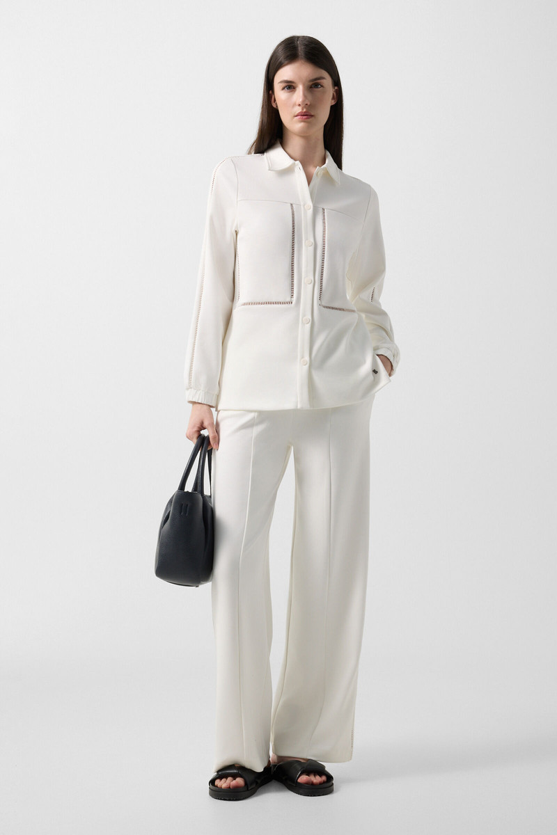 BOGNER Raquel jersey overshirt in Off-White outlook