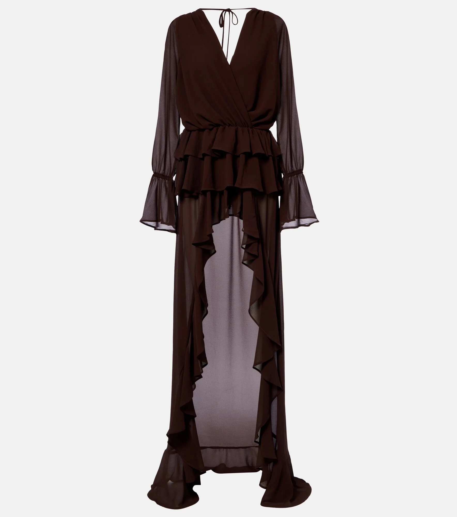 Giselle asymmetric tiered maxi dress - 1