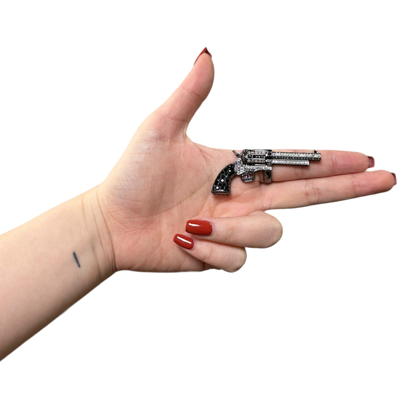 CHANEL Fall Winter 2014 Strass Crystals Pistol Statement Ring - 8