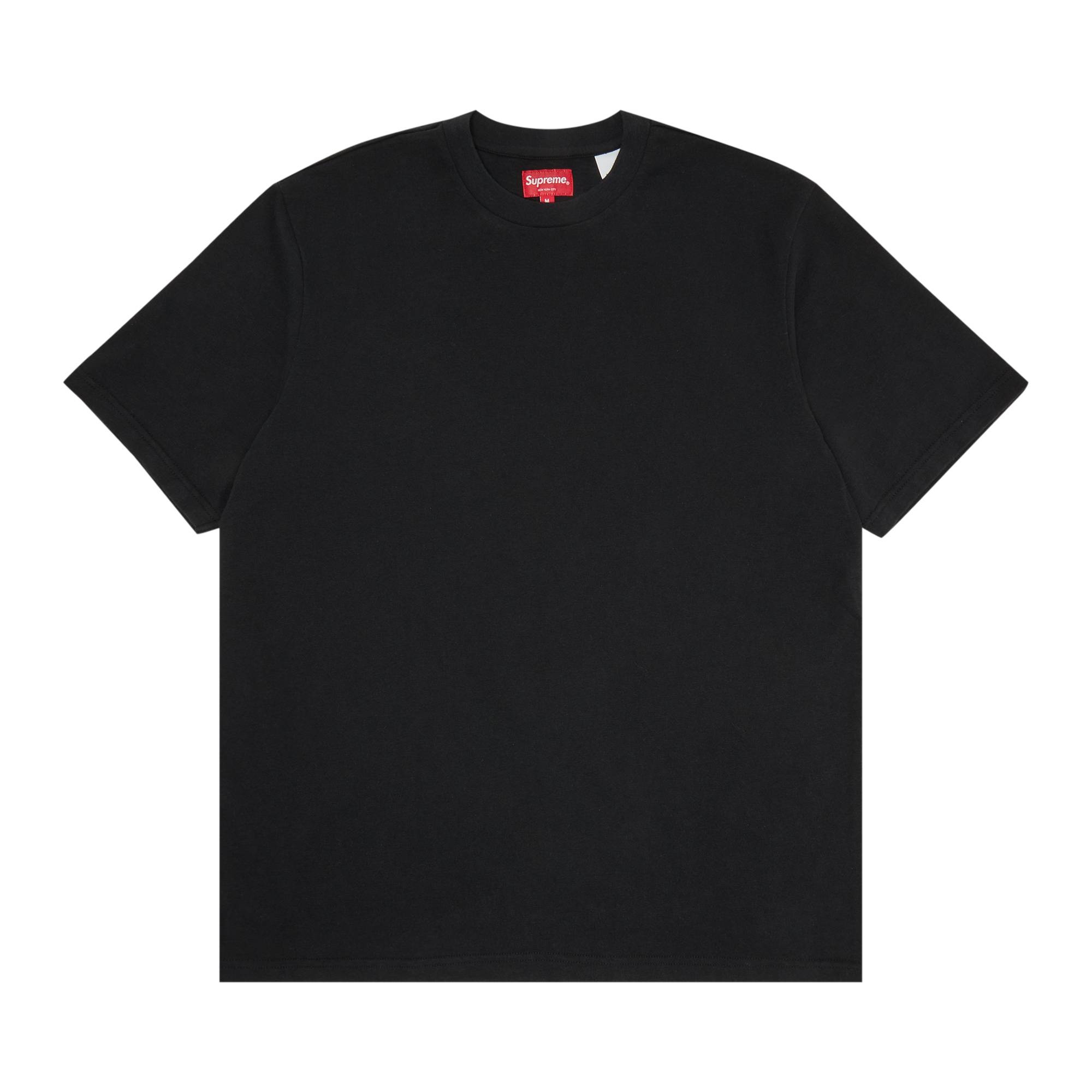 Supreme Contrast Appliqué Short-Sleeve Top 'Black' - 1