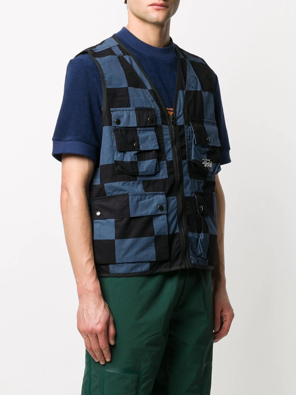 checked utility gilet - 3