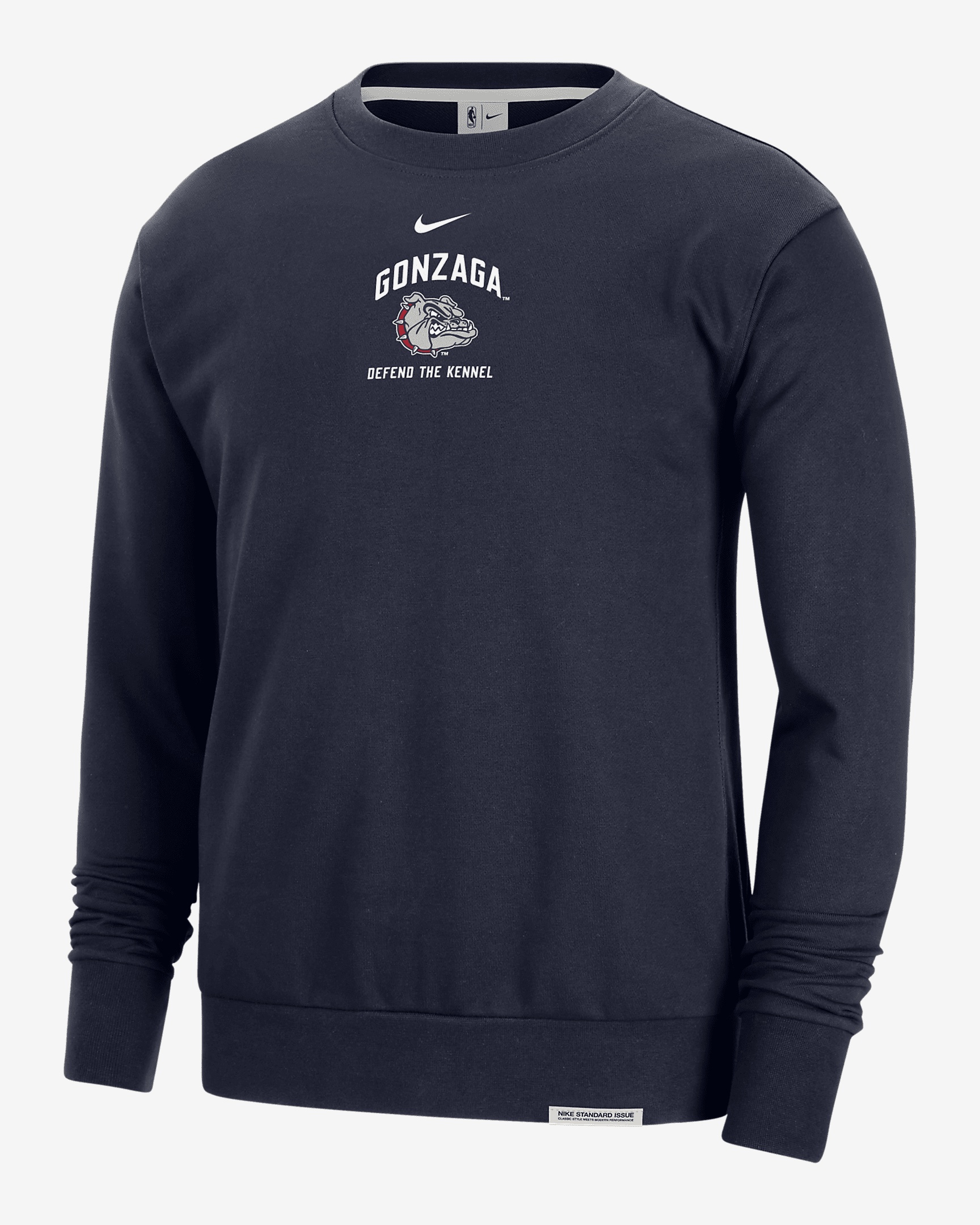 Gonzaga Standard Issue Nike Men's College Fleece Crew-Neck Sweatshirt - 1