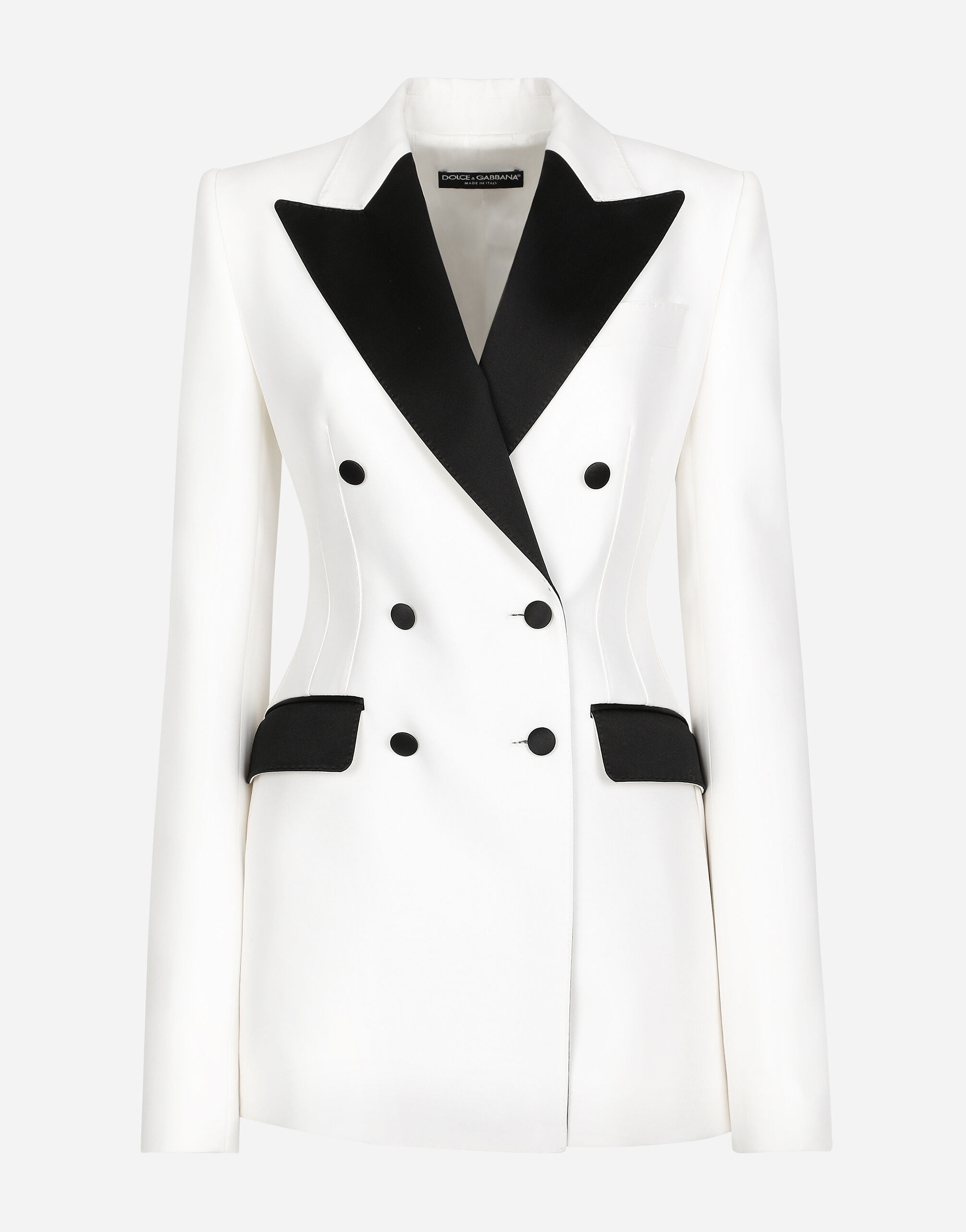 Double-breasted faille Turlington tuxedo blazer - 1