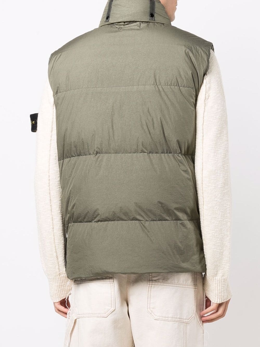 padded hooded down gilet - 4