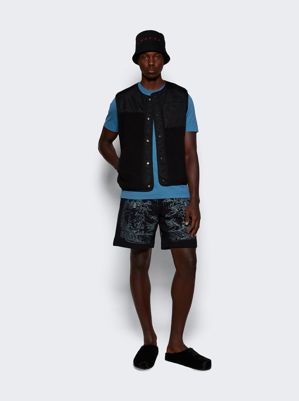 Slim Fit Tee Blue And White - 2