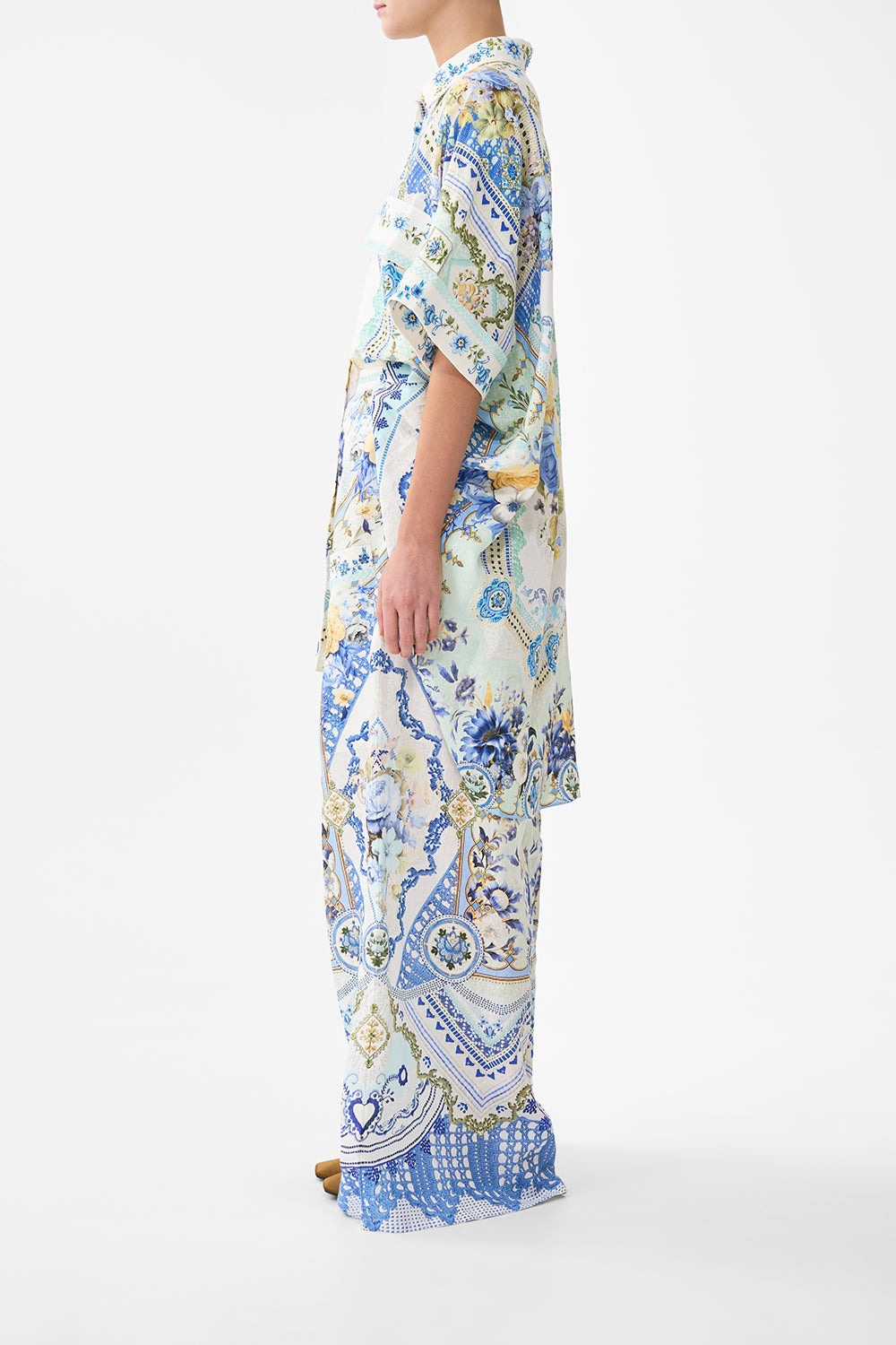 WIDE LEG TROUSER WITH FRONT POCKETS - 3