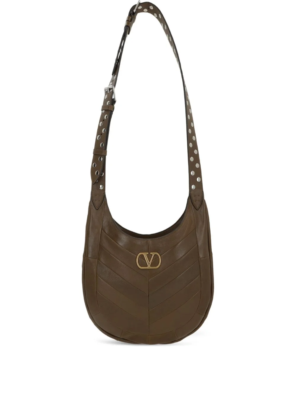 small logo-plaque shoulder bag - 1