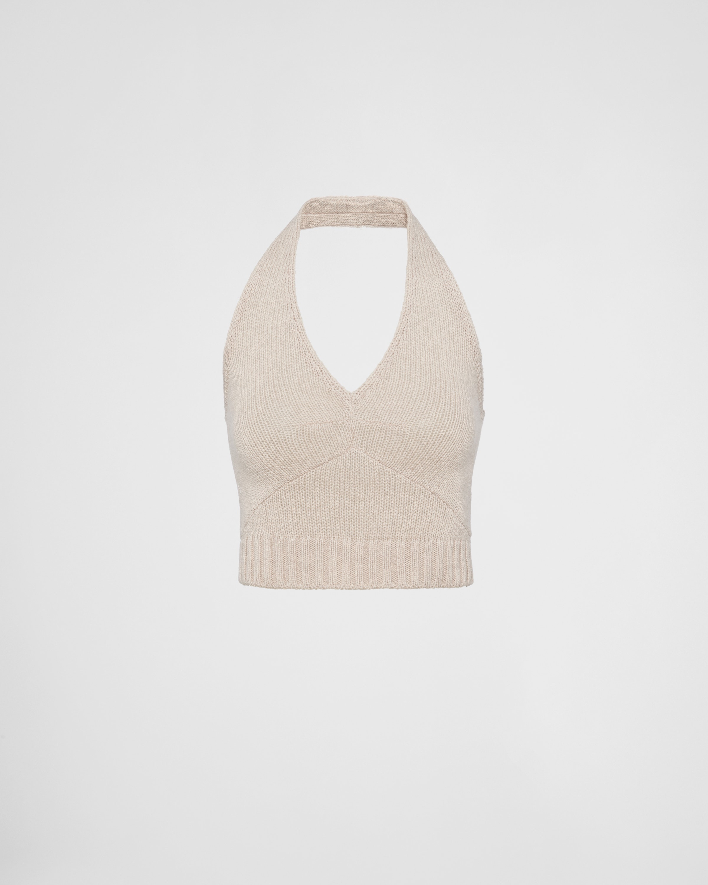 Prada Sleeveless Cropped Top in White