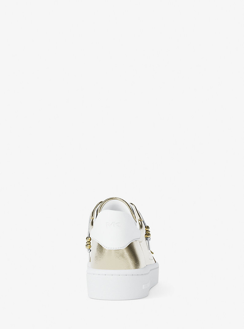 Scotty Embellished Metallic Leather Sneaker 5