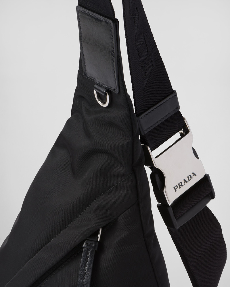 Re-Nylon and leather backpack 6