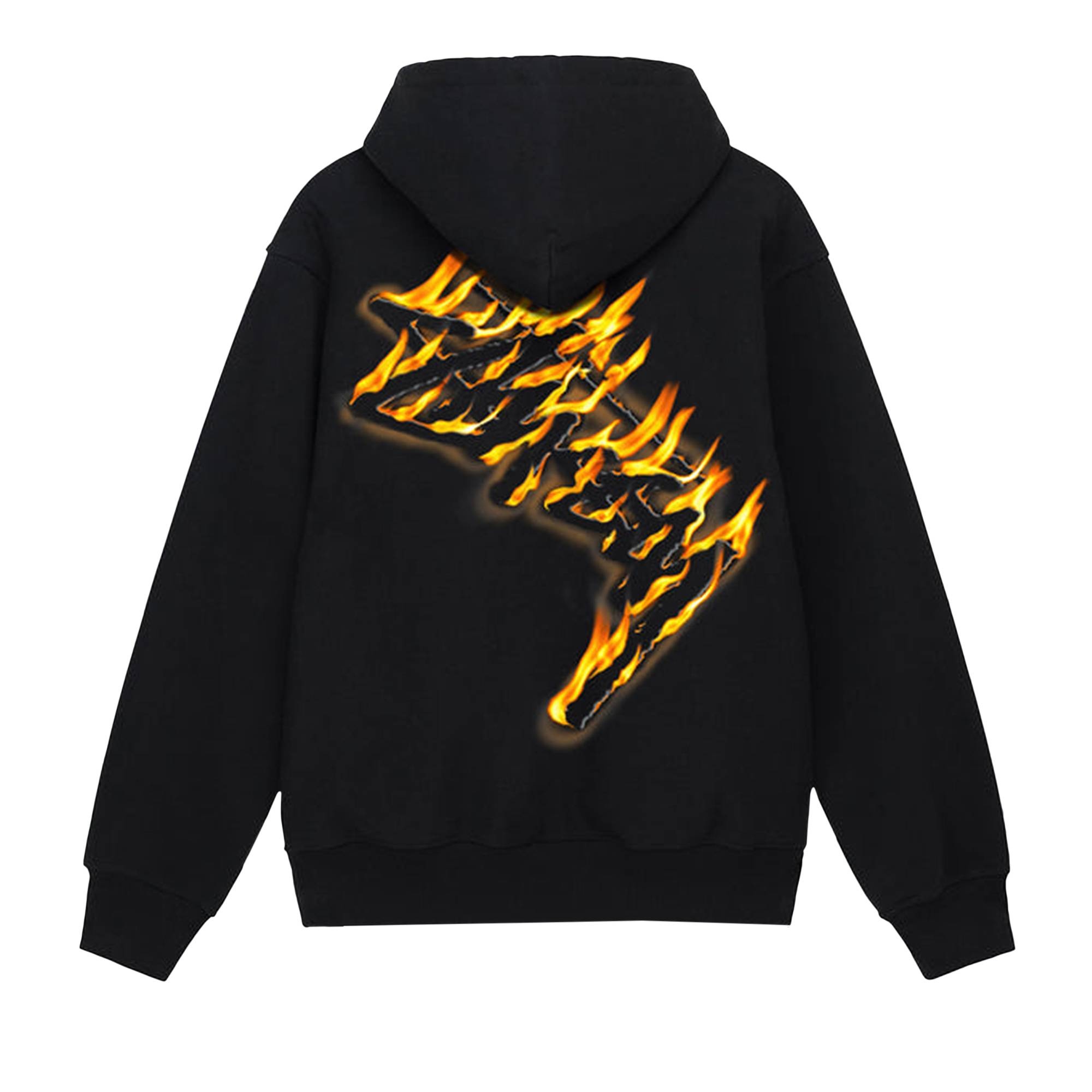 Stussy Burning Stock Zip Hoodie 'Black' - 2