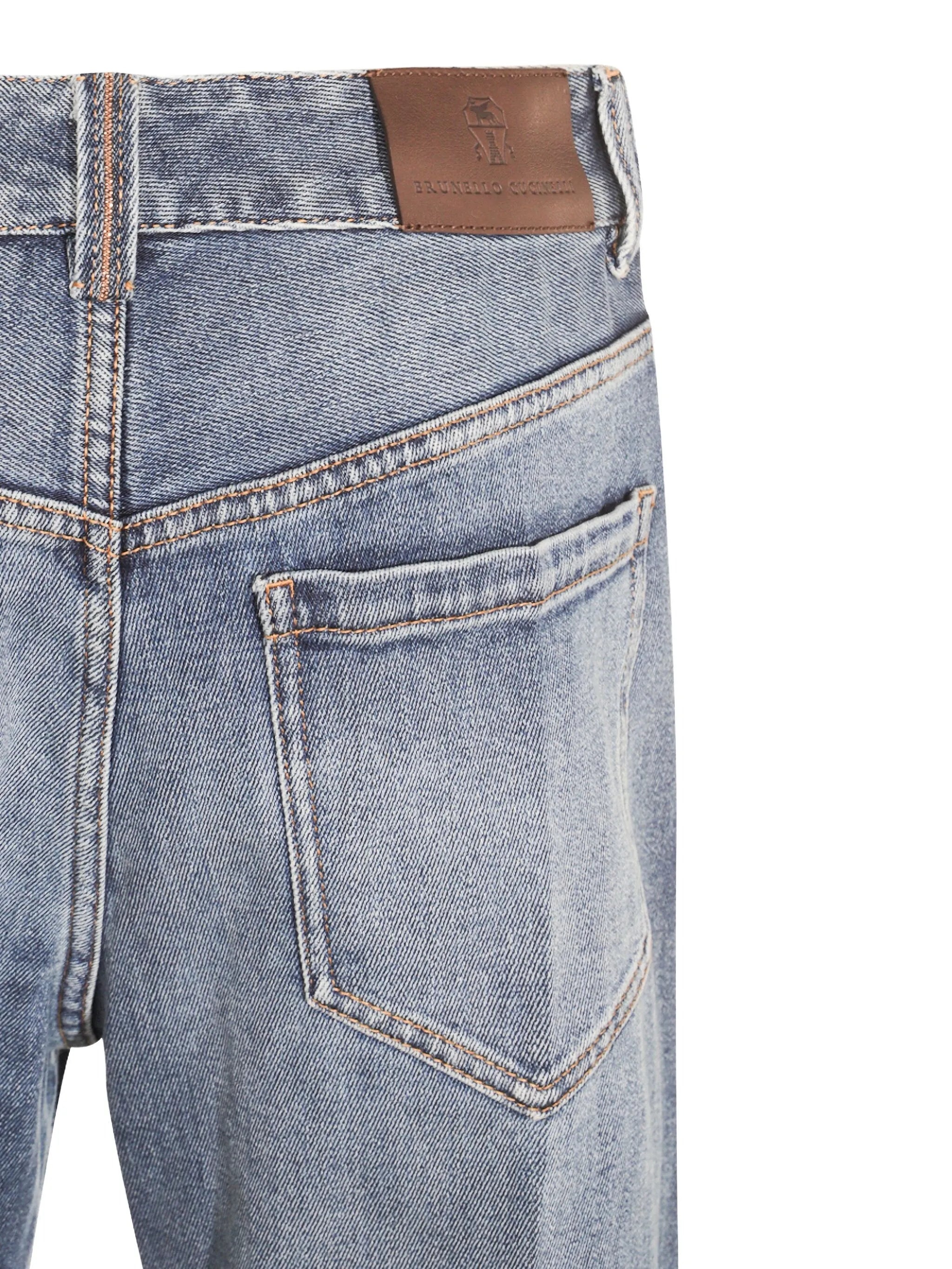 Brunello Cucinelli Pressed-crease Jeans - 3