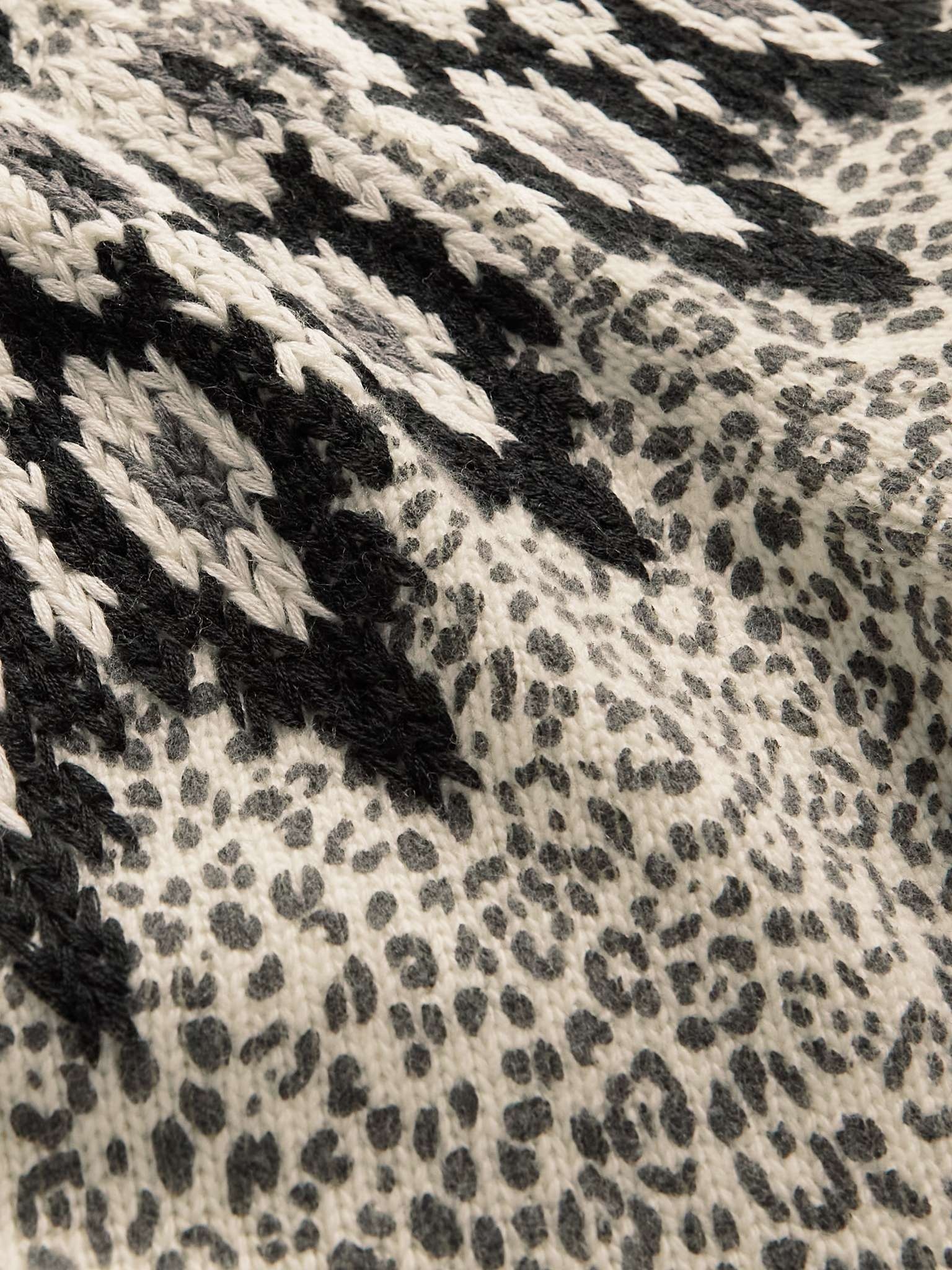 Embroidered Leopard-Print Virgin Wool Sweater - 6