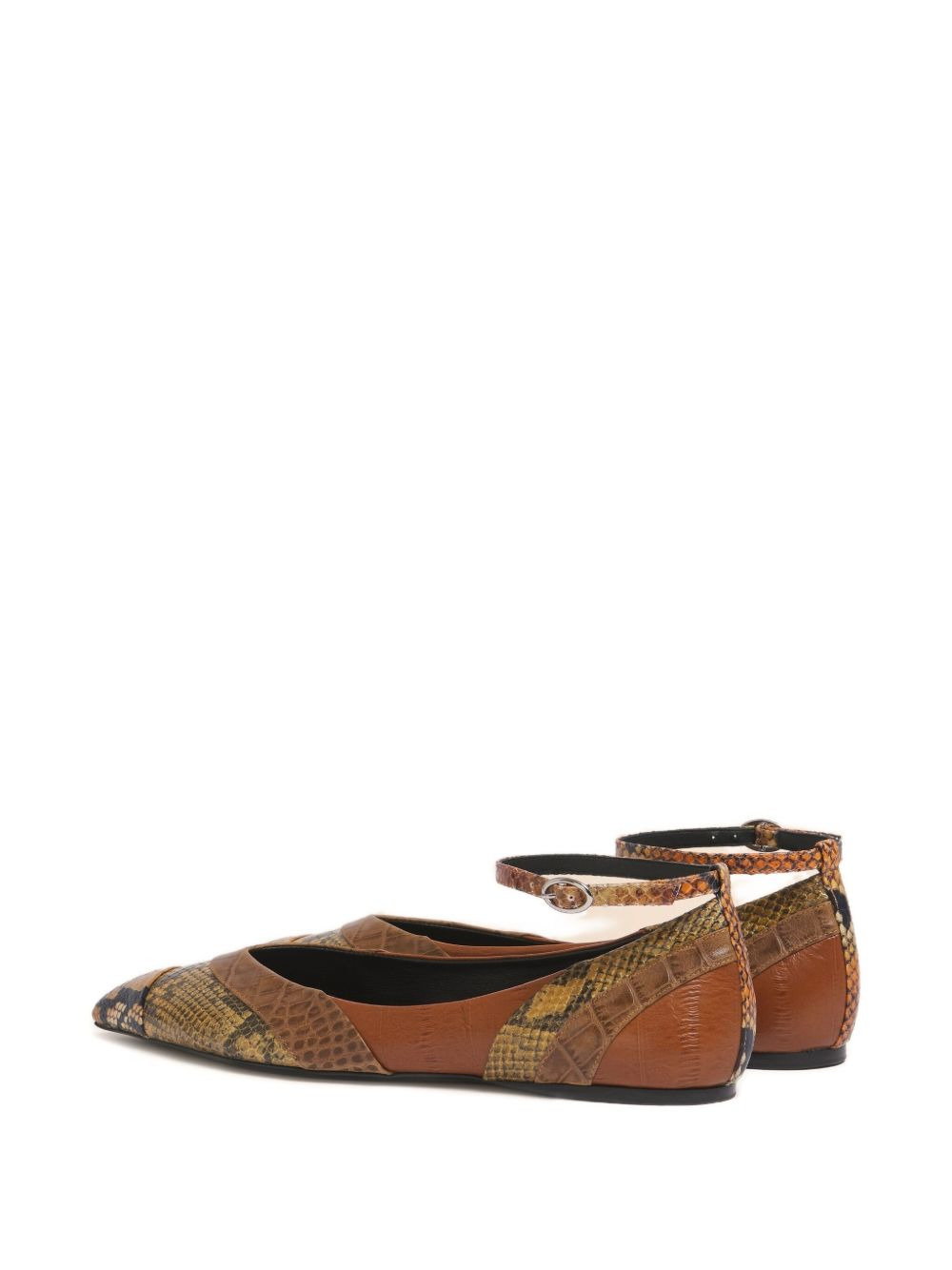 ankle-strap pointed-toe flats - 3