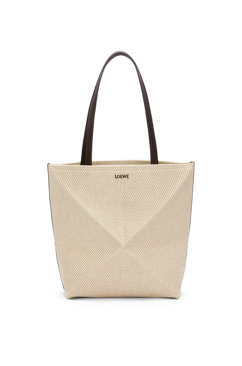 Puzzle Fold tote in cotton jacquard 1