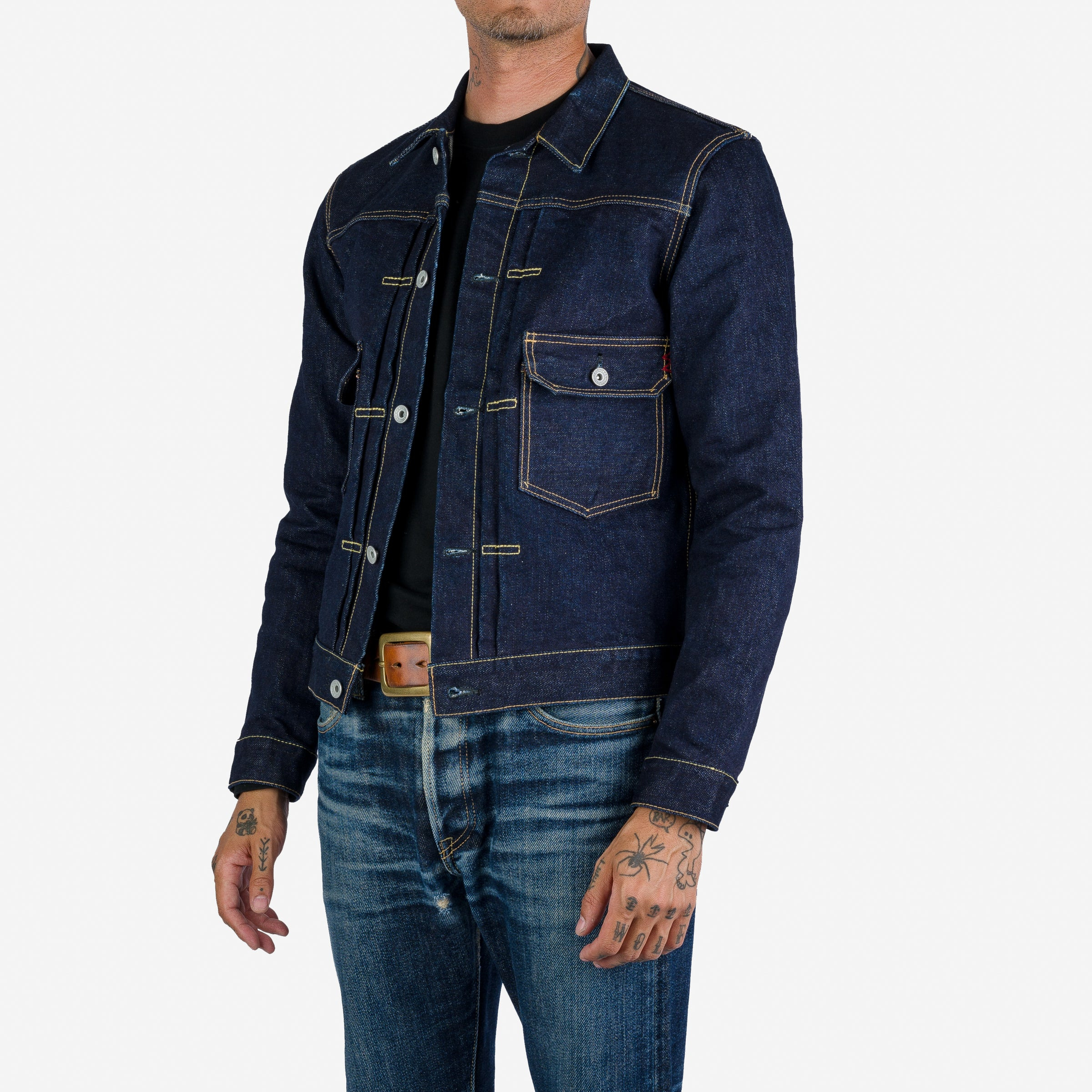 IHJ-139-IND 19oz Selvedge Denim Type II Jacket - Indigo - 19