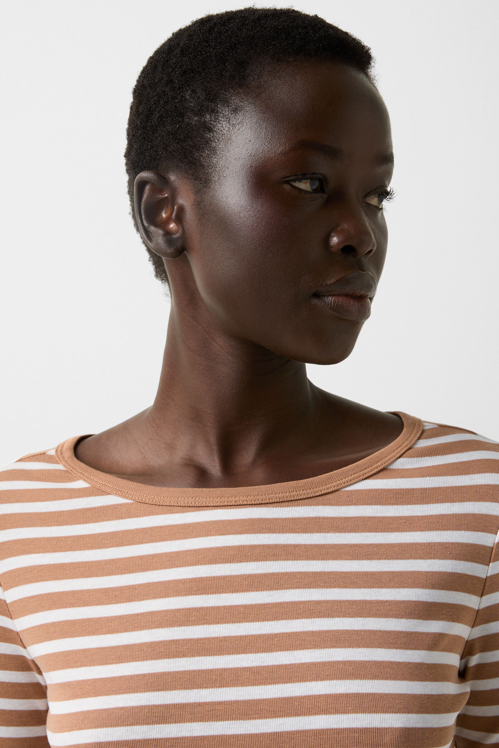 Louna longsleeve in Camel/white - 4