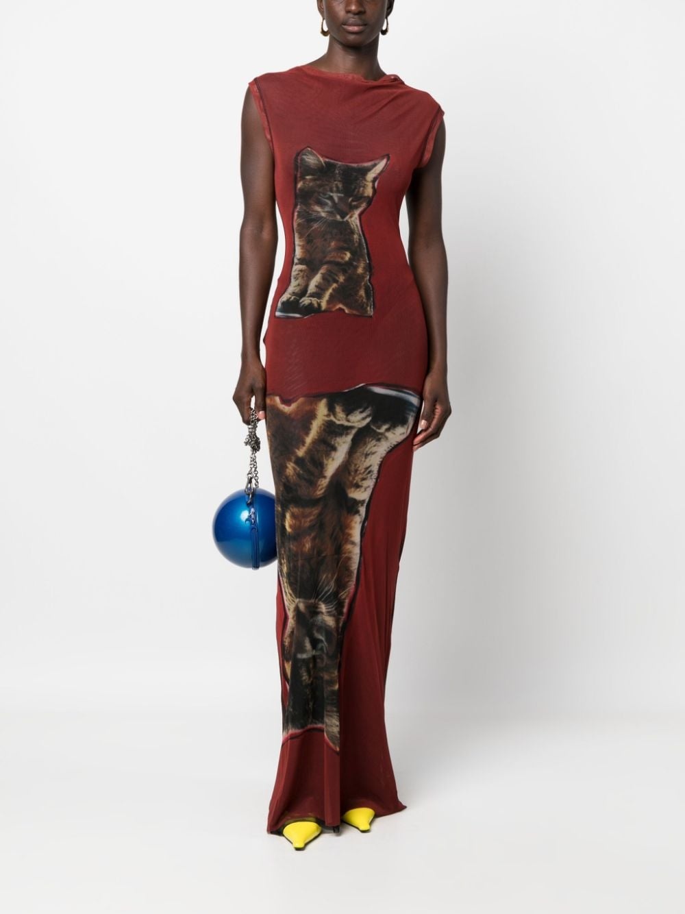 graphic-print panelled dress - 2