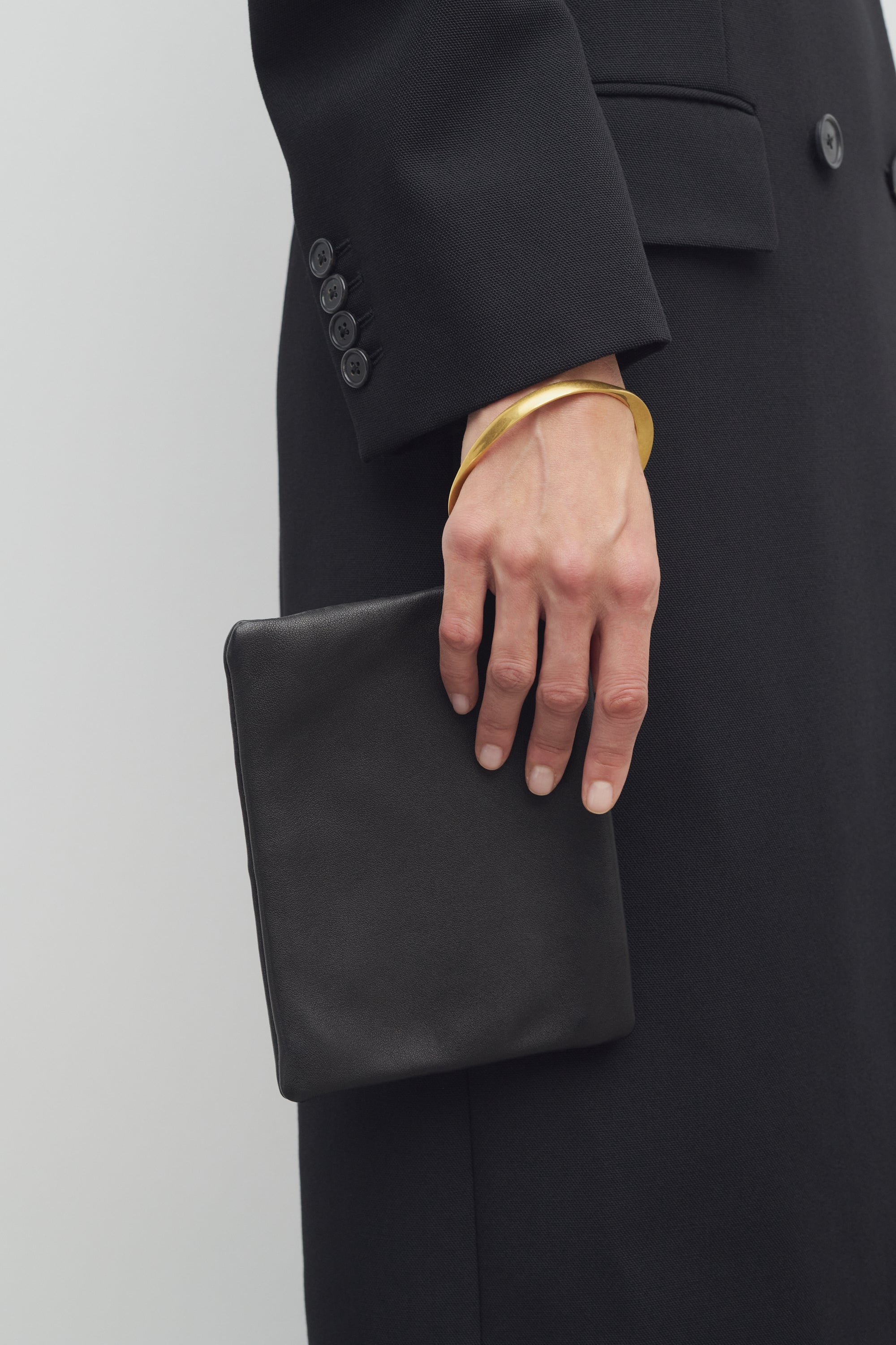 Square Bracelet Clutch in Leather - 3