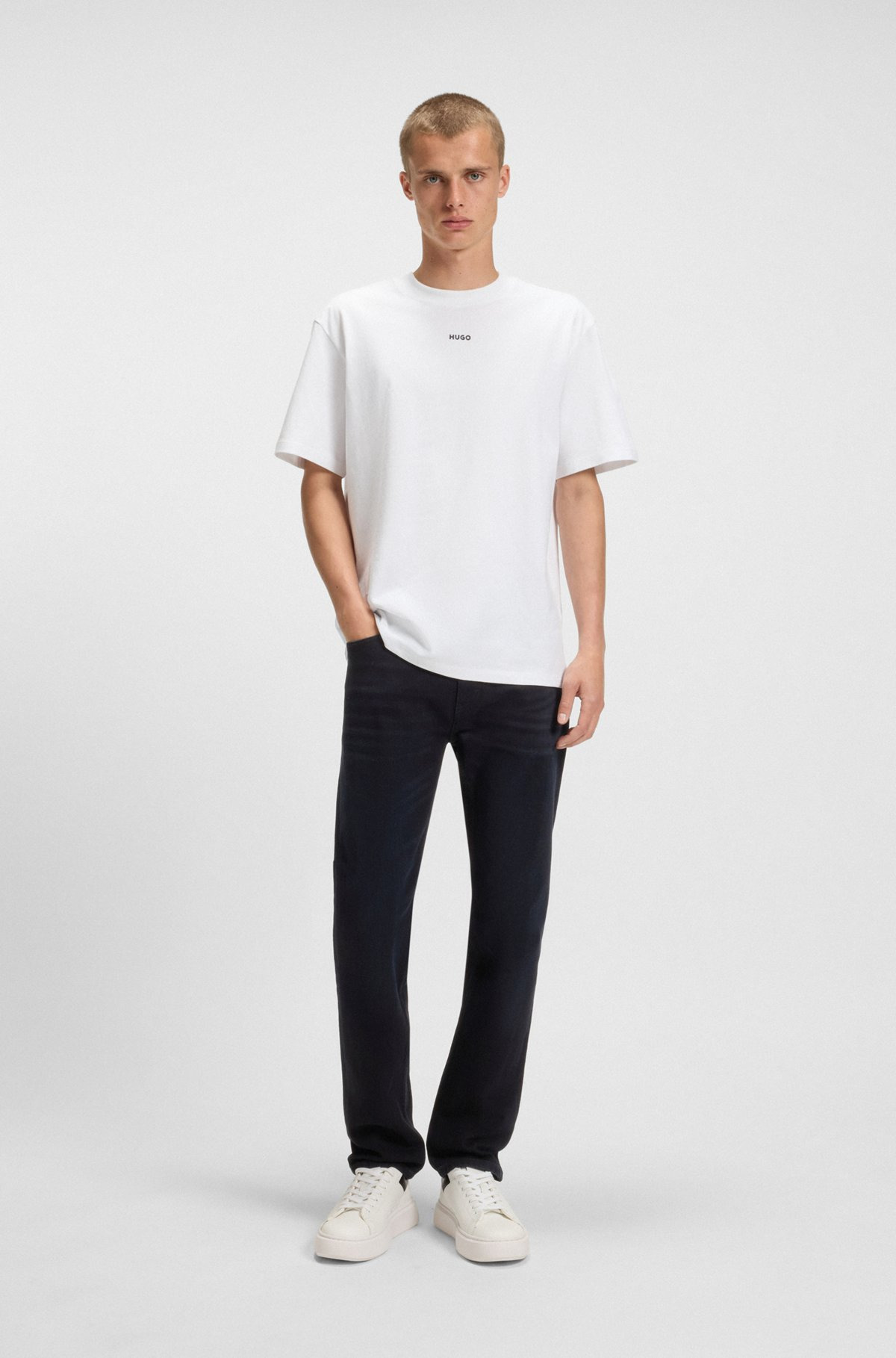 SLIM-FIT JEANS IN BLUE COMFORT-STRETCH DENIM - 3