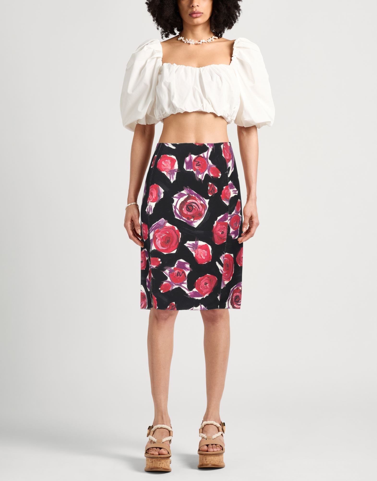 Black Women's Midi Skirt - 2