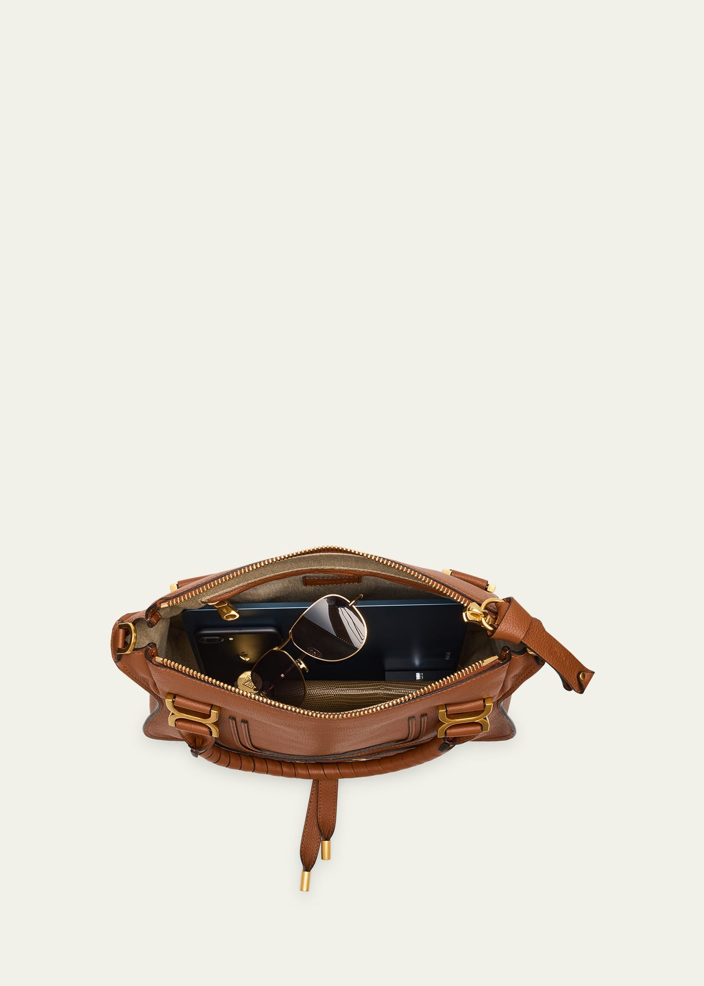 Marcie Medium Zip Leather Satchel Bag - 5