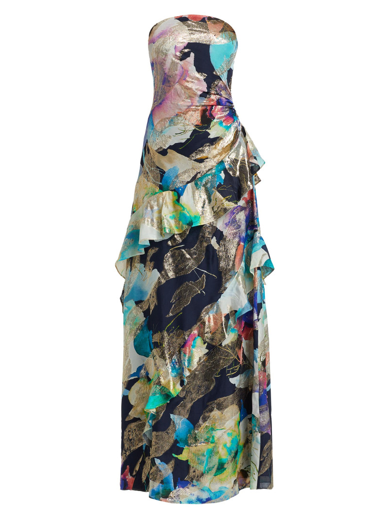 Women's Dominika Strapless Gown - Spring Navy Marble 1