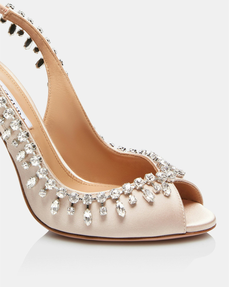Temptation Crystal Satin Sandal 105 6