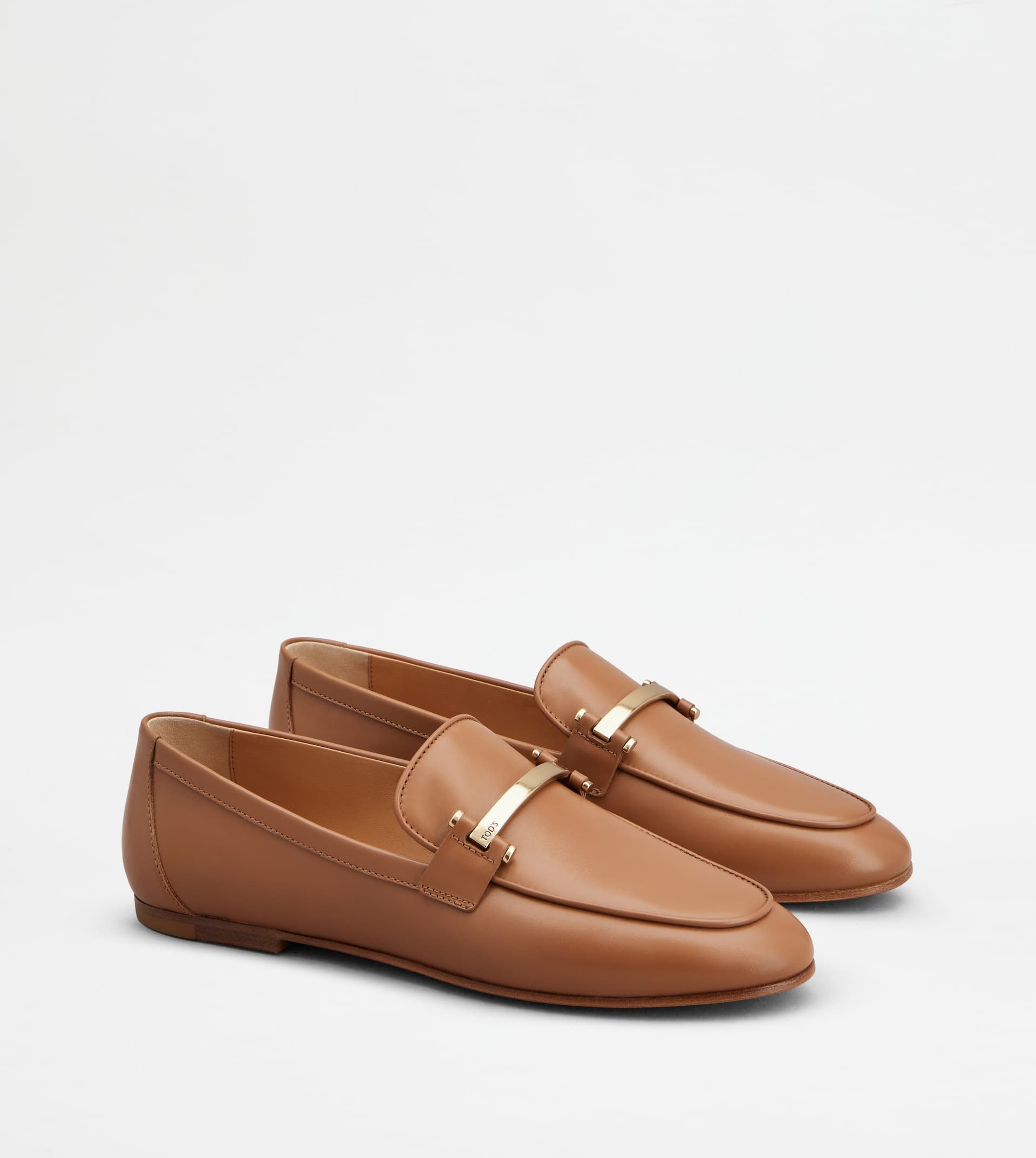 LOAFERS IN LEATHER - BROWN - 3