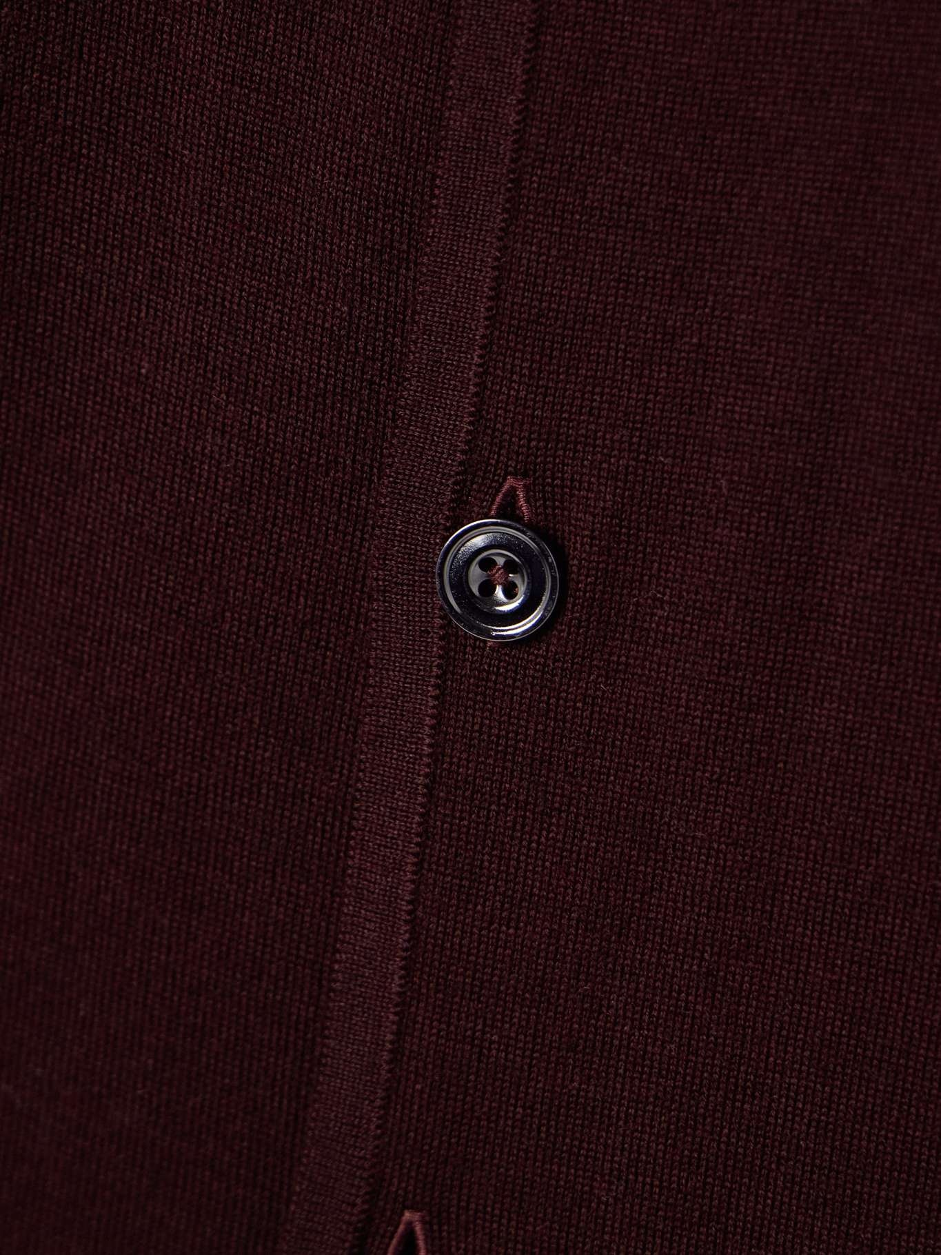 Wool-blend cardigan Plum - 5
