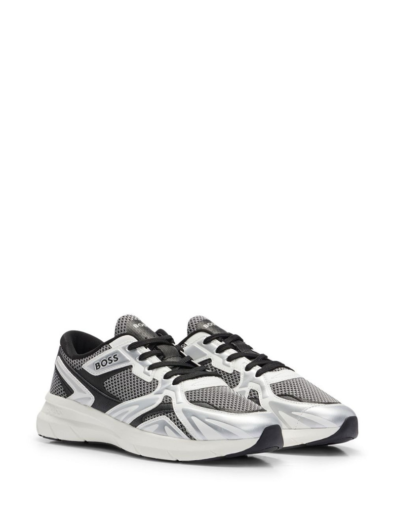 BOSS panelled lace-up sneakers outlook